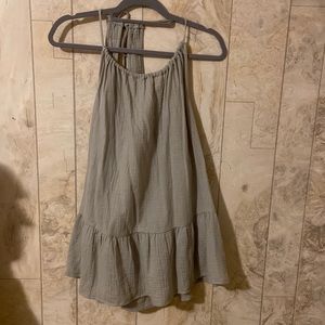 Target green mini dress with tie back.